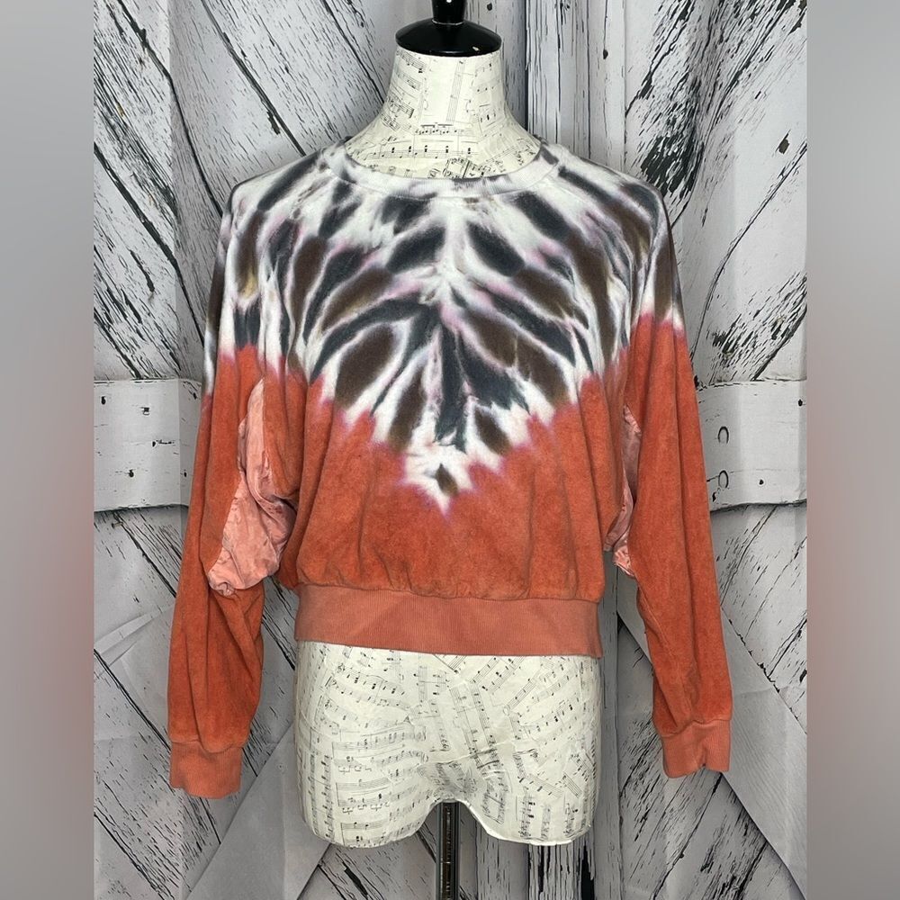 Young Fabulous & Broke Terry Tie Dye Cropped Sweatshirt XS
